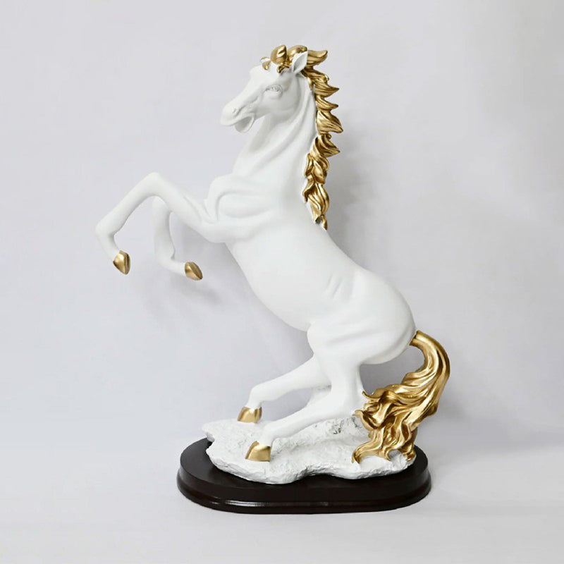 Aurum Steed Luxury Horse Showpiece - White media 5