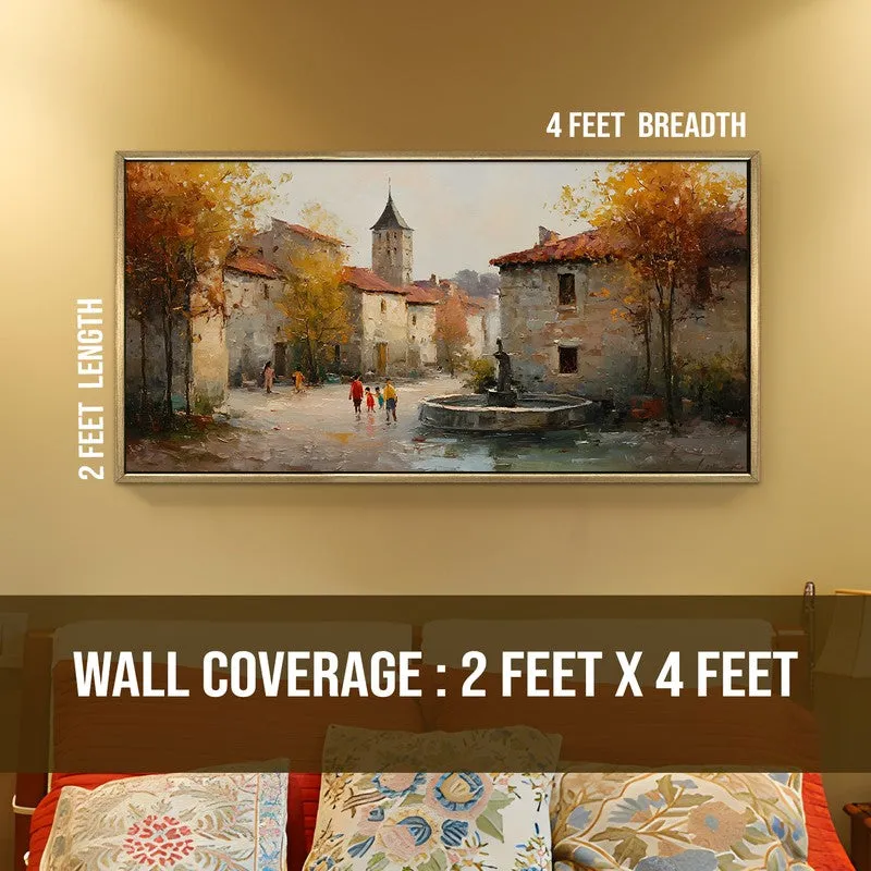 Village Echo Canvas Wall Painting With Frame media 9
