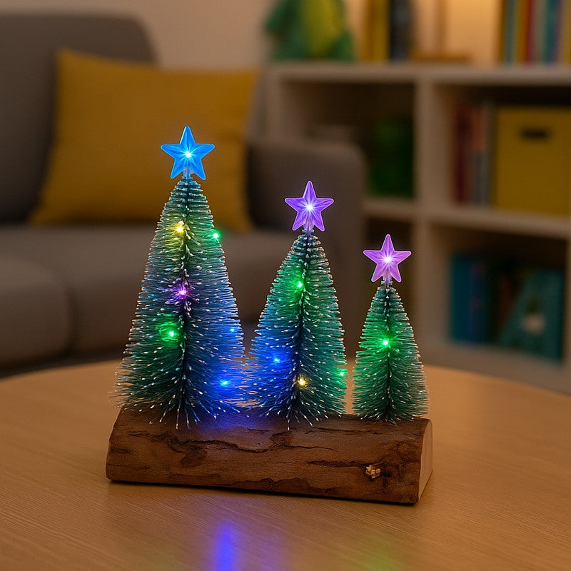 Sparkle Star Christmas Tree Christmas Ornament - Set Of Three