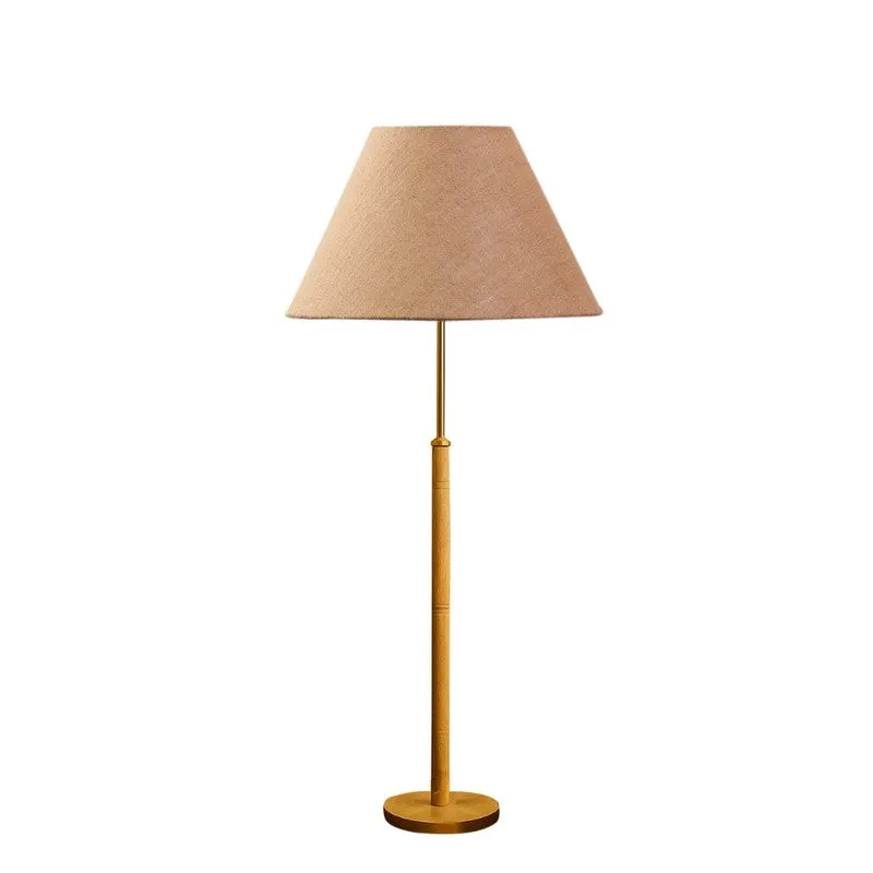 Earth Tone Wooden Floor Lamp - Brown media 4