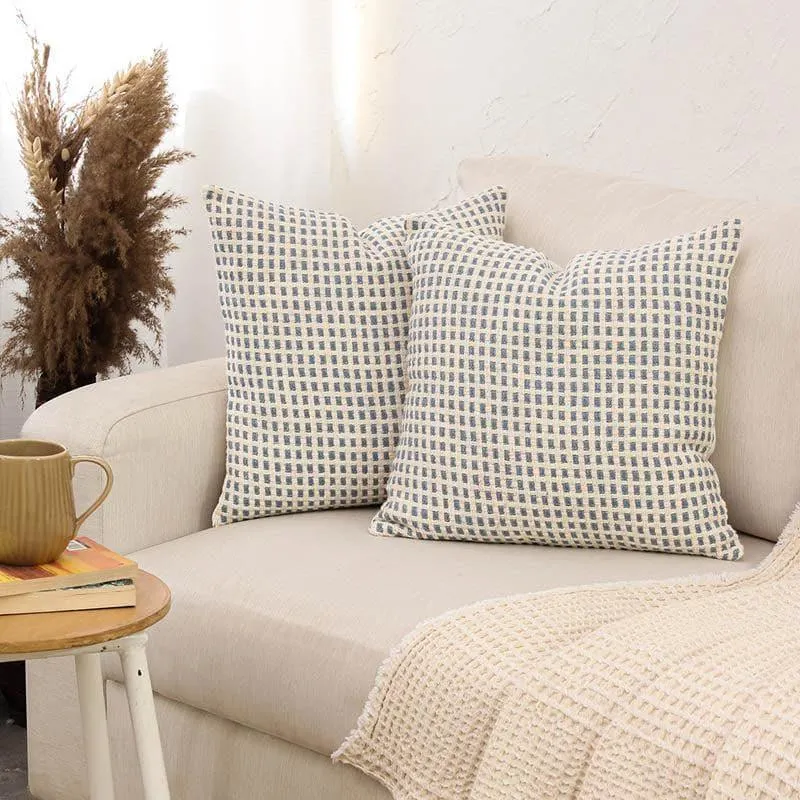 Girnar Cushion Cover (Blue) - Set Of Two media 1