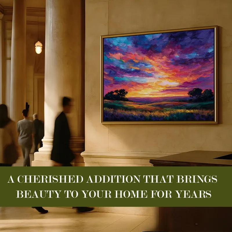 Sunfire Glow Canvas Wall Painting With Frame media 7