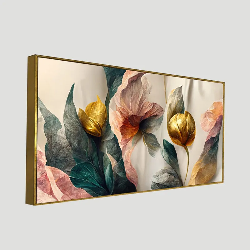 Serenity Sensation Floral Wall Painting media 5