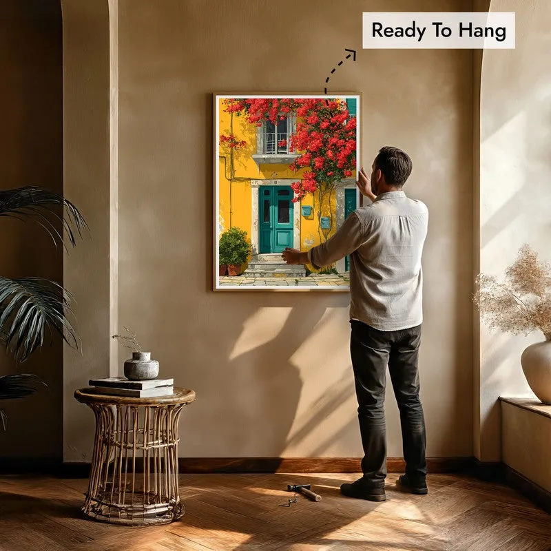 Viretta Canvas Wall Painting With Brown Frame media 8