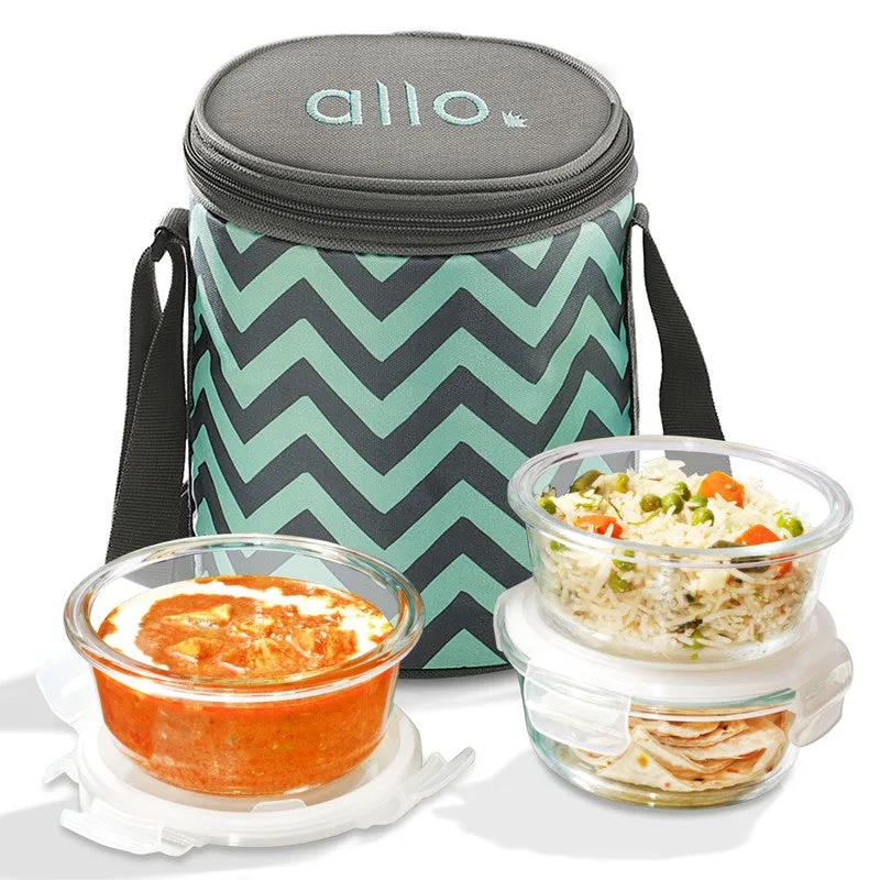 Yumrixa Leak Proof Glass Lunch Box (400 mL Each) - Set Of Three media 4