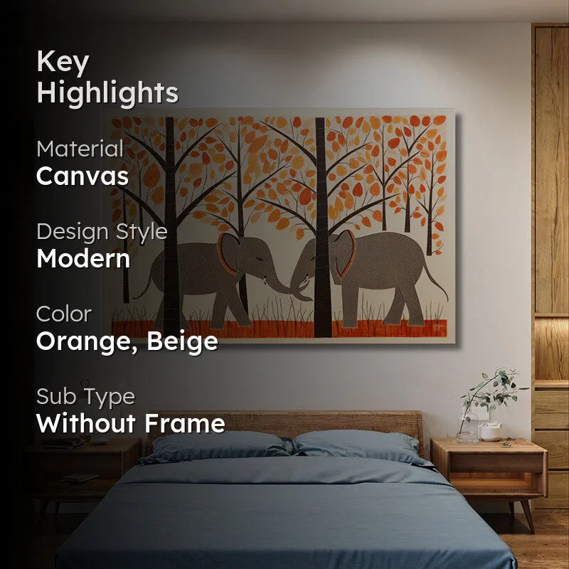 Elephant Sketches Canvas Wall Art media 2