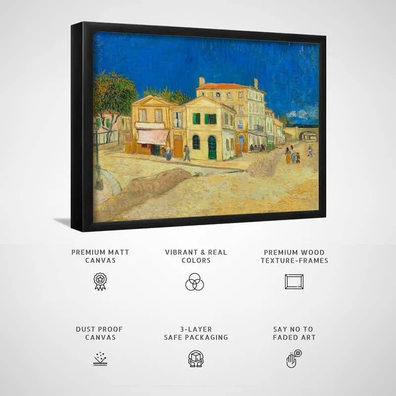 The Yellow House 1888 By Vincent Van Gogh - Black Frame media 3