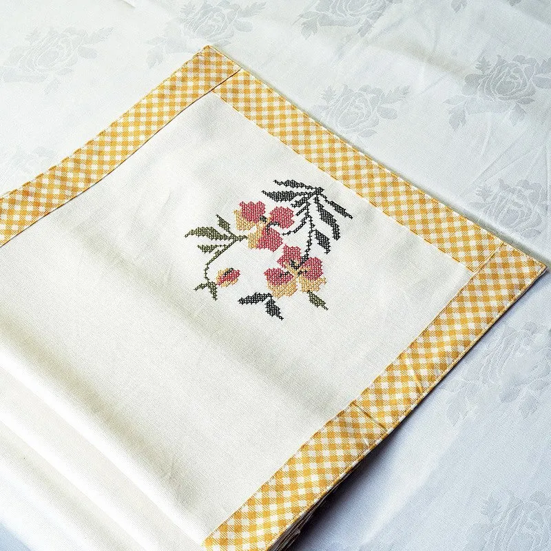 Golden Flora Cotton Table Runner media 5