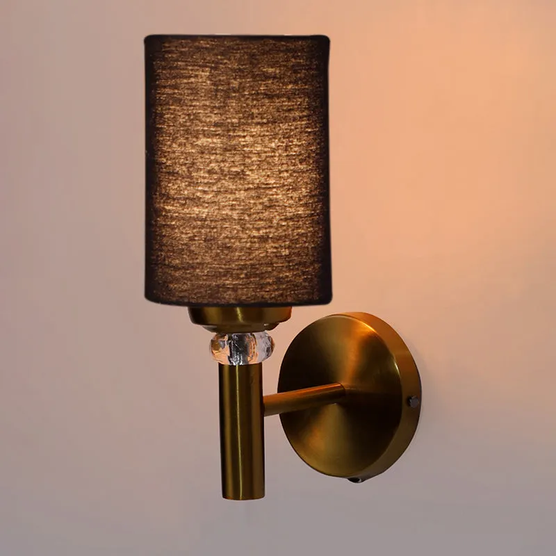 Sienna Steel & Cotton Wall Lamp - Black media 4
