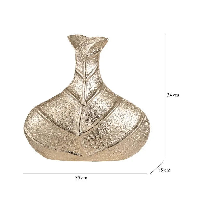 Leafara Aluminium Vase - Silver media 7