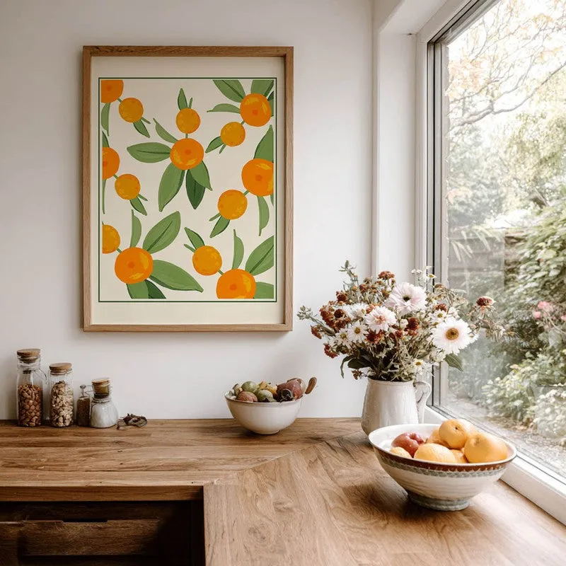Citrus Aura Archival Canvas Wall Art - Brown media 8