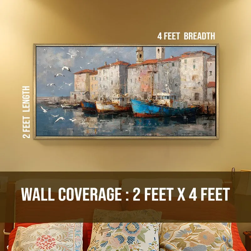 Marina Canvas Wall Painting With Frame media 9