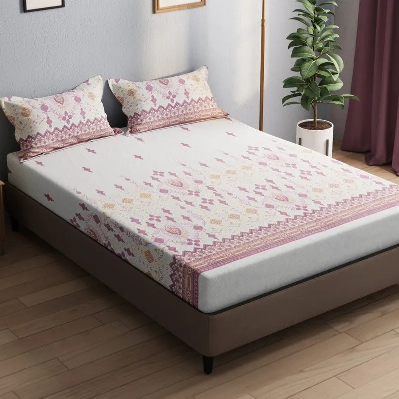 Elvric Bedsheet (Purple) - 115 GSM media 1