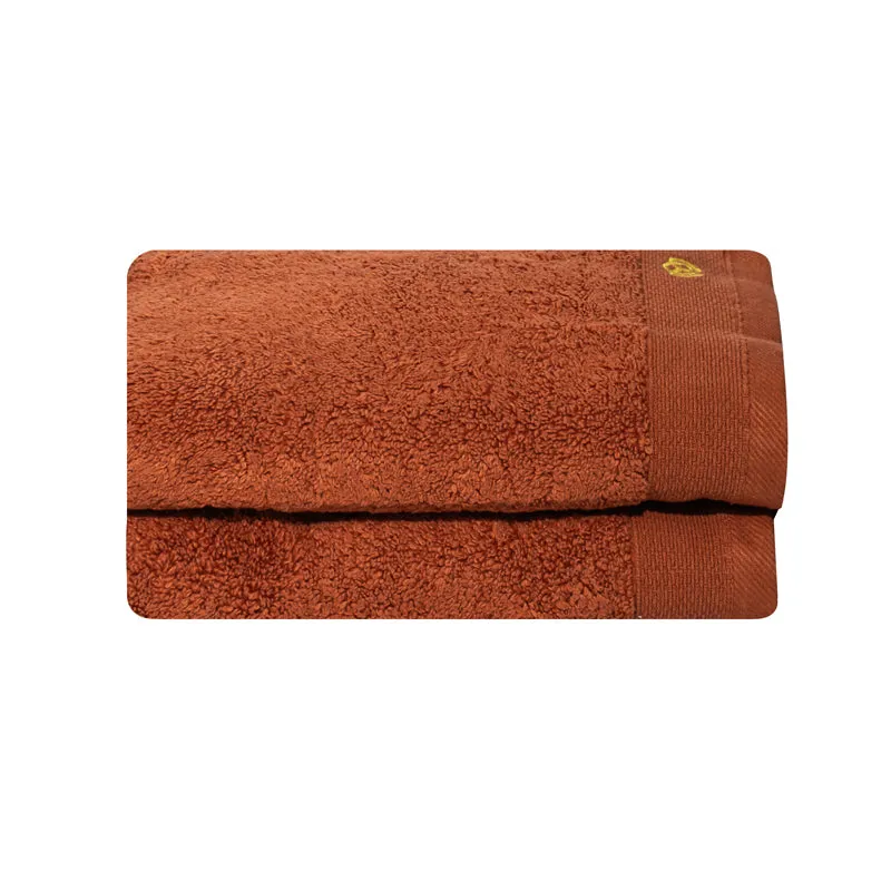 Micro Cotton Soft Serenity Solid Hand Towel (Orange) - Set Of Two media 5