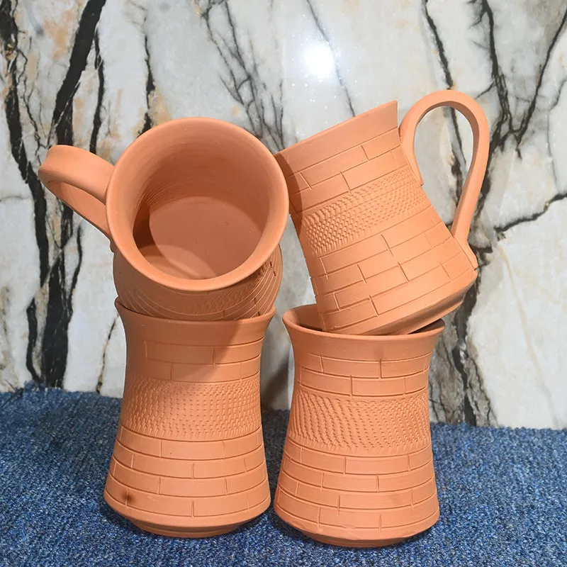 Kaivalya Terracotta Coffee Mug (250 mL Each) - Set of Four media 5