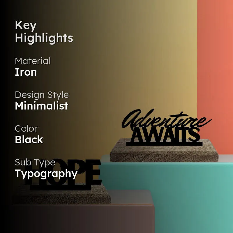 Boundless Optimism Typography Showpiece - Set Of Two media 2