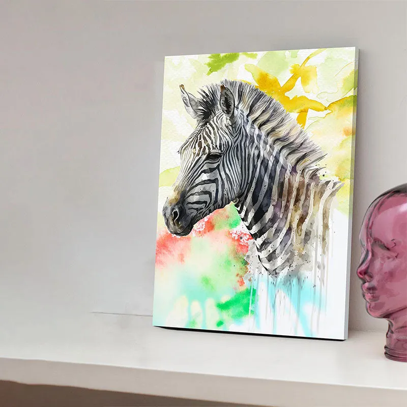 Zebra Mist Canvas Wall Painting media 2