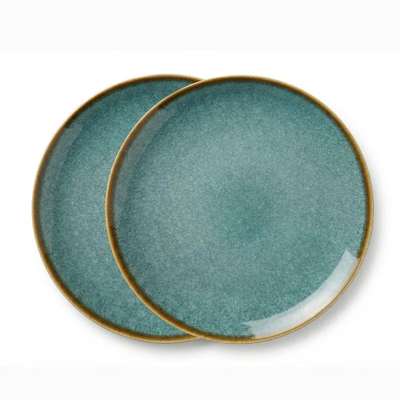 Ceramic Dinner Plates (Aqua Blue) - Set of Two media 3