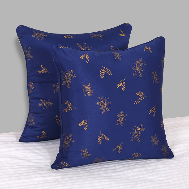 Midnight Bhuttas Printed Cushion Cover - Set Of Two
