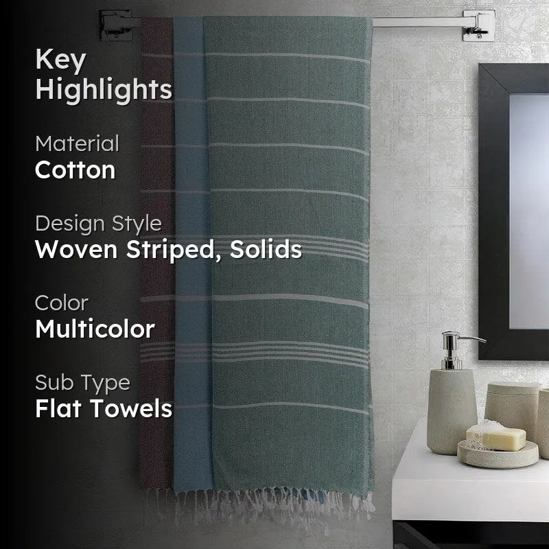 Pure Delight Bath Towels (Sky Blue,Green,Purple) media 2
