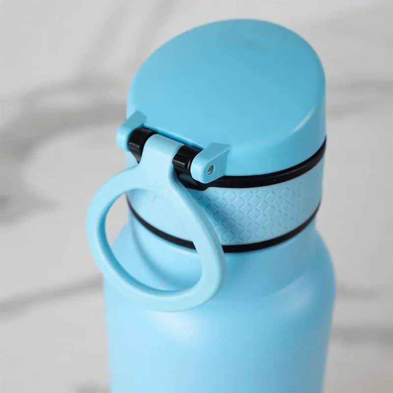 Hydro Chic Hot & Cold Thermos Water Bottle (Light Blue & Dark Blue) - 750 mL media 5