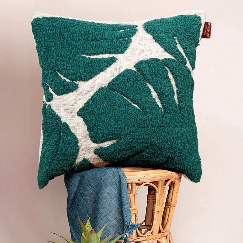 Olive Trail Tufted Cushion Cover media 4