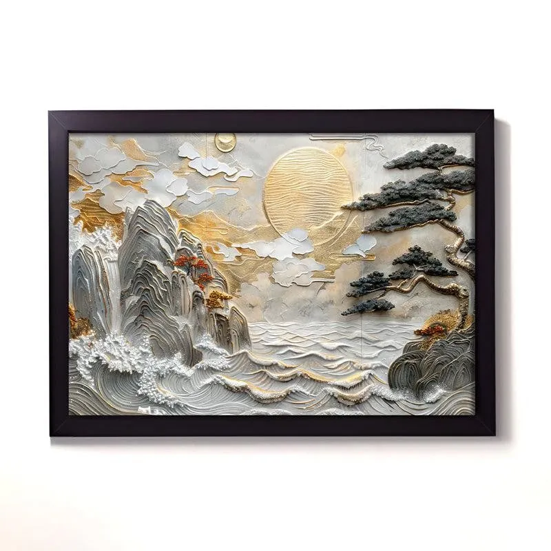 Heva Abstact Scape Wall Painting media 3