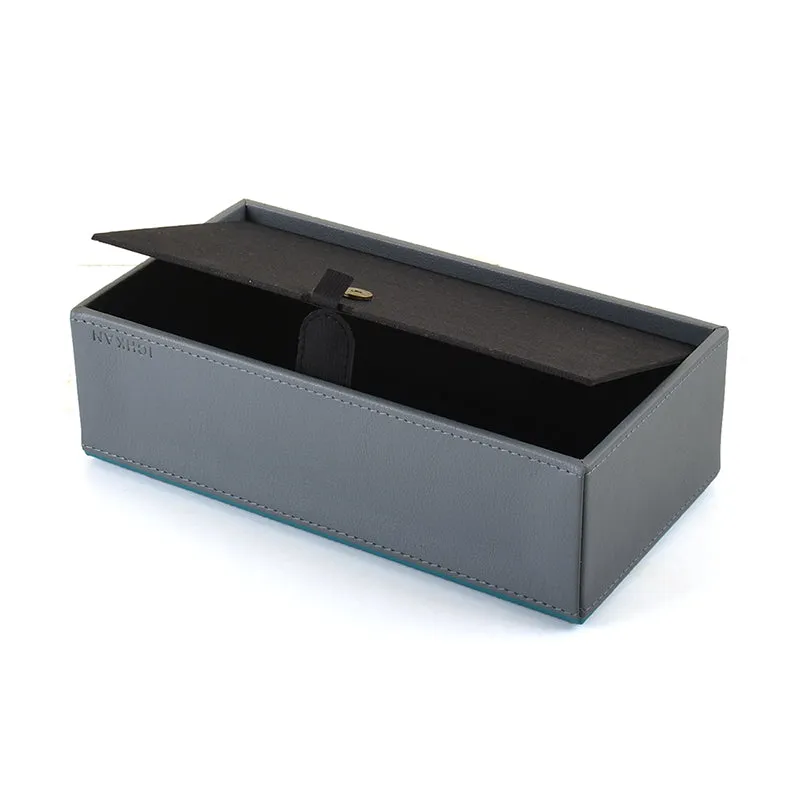 Tisca Edge Faux Leather Tissue Box - Grey media 8