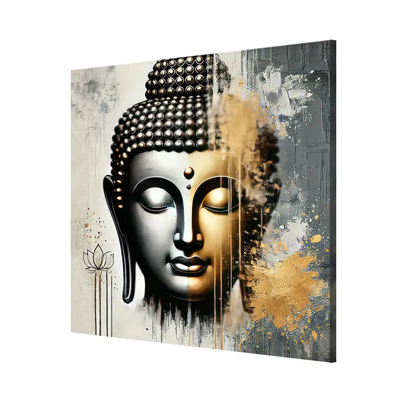 Calm Face Buddha Wall Painting media 6