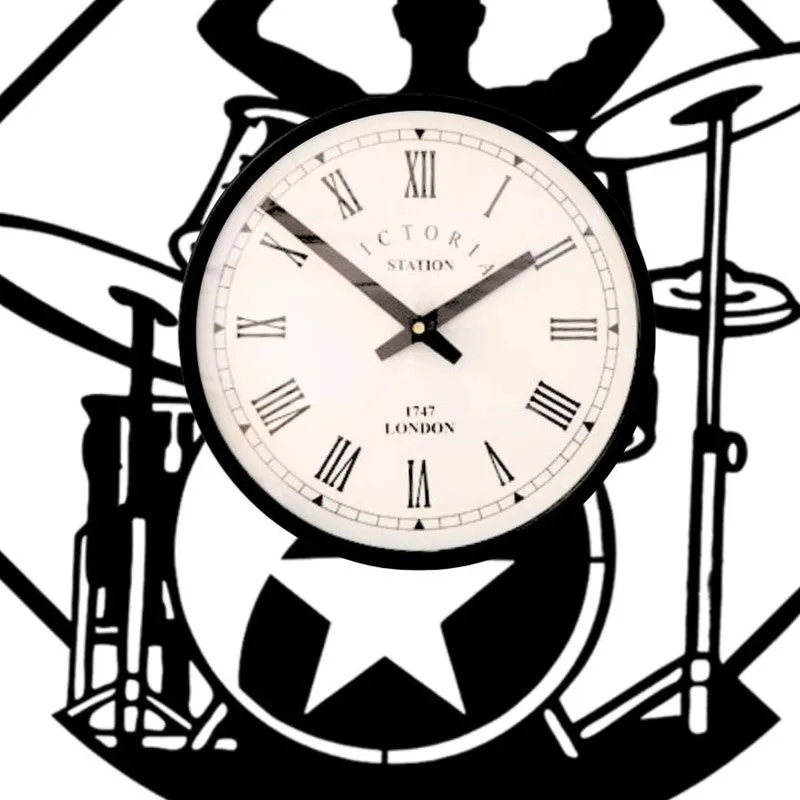 EchoWave Steel Analog Wall Clock - Black media 5