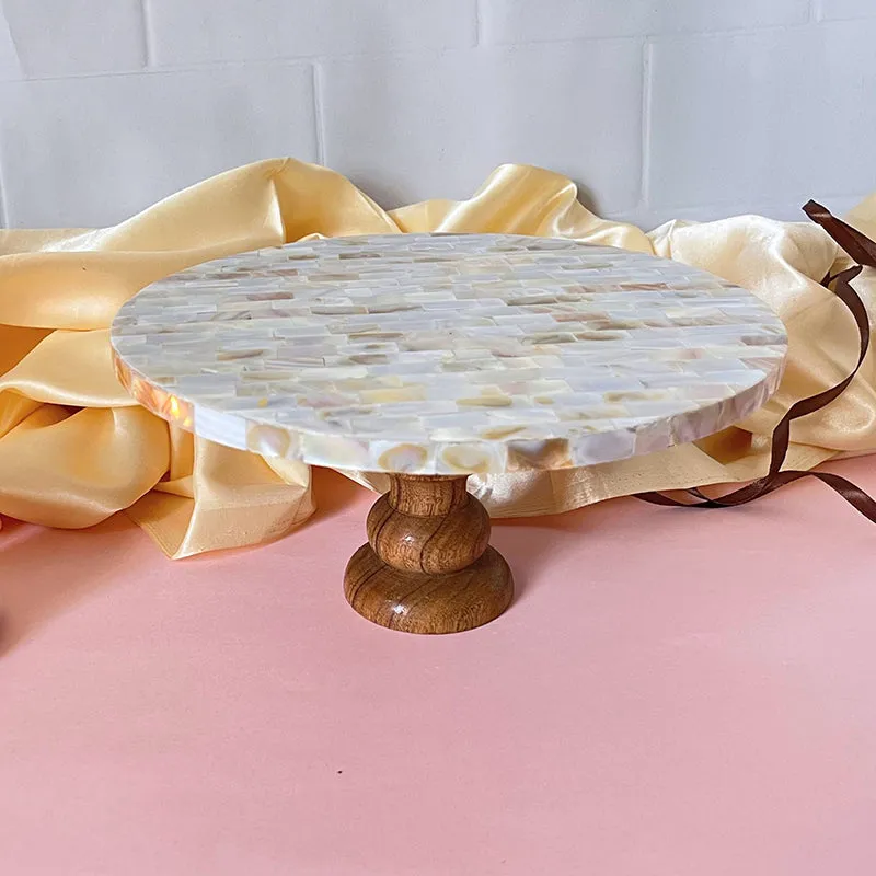 Mer-Maison Mother Of Pearl Cake Stand media 5