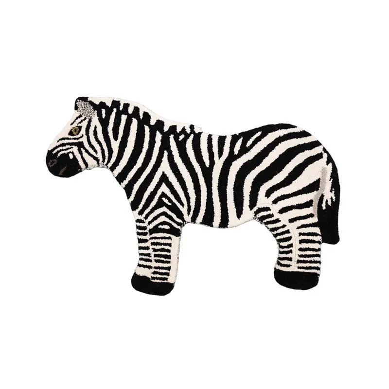 Zebra Style Cotton Carpet media 1