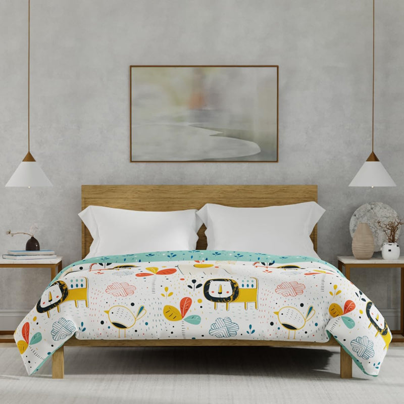 Urban Space Junglee Reversible Dohar (Pastel Blue) - 150 GSM media 3