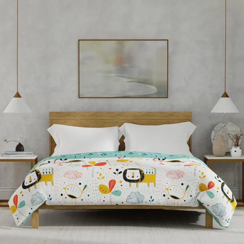 Urban Space Junglee Reversible Dohar (Pastel Blue) - 150 GSM media 3