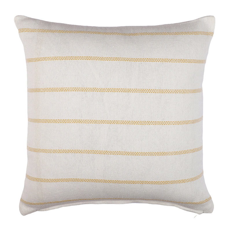Thread Stripe Woven Cushion Cover (Yellow) - Set Of Two media 5