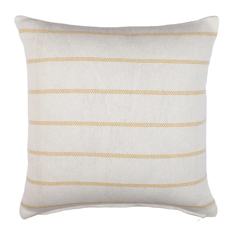 Thread Stripe Woven Cushion Cover (Yellow) - Set Of Two media 5