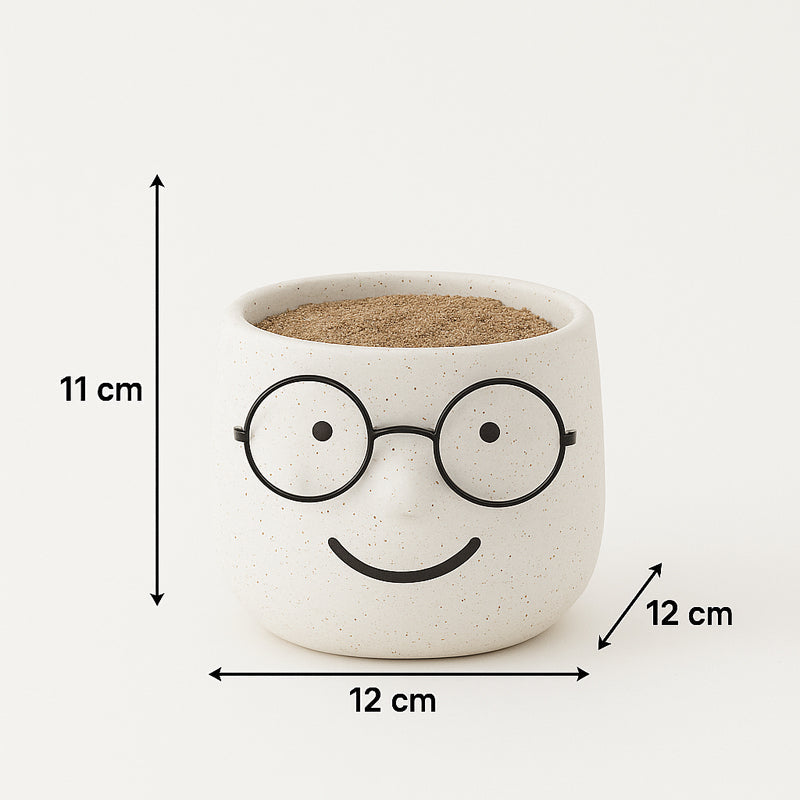 Plantie Pals Ceramic Planter - White media 6