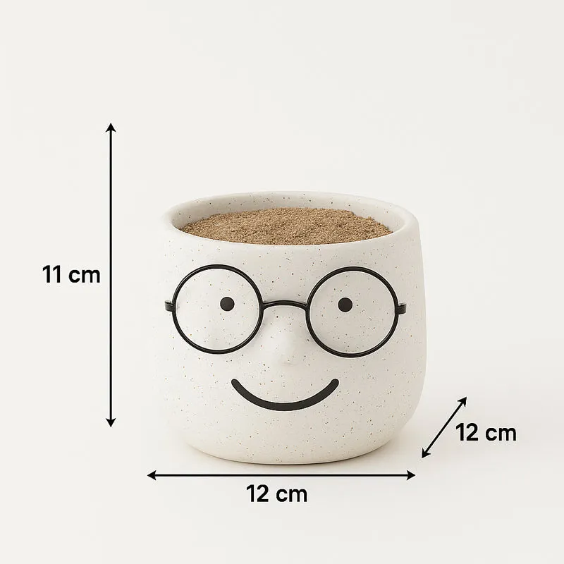 Plantie Pals Ceramic Planter - White media 6