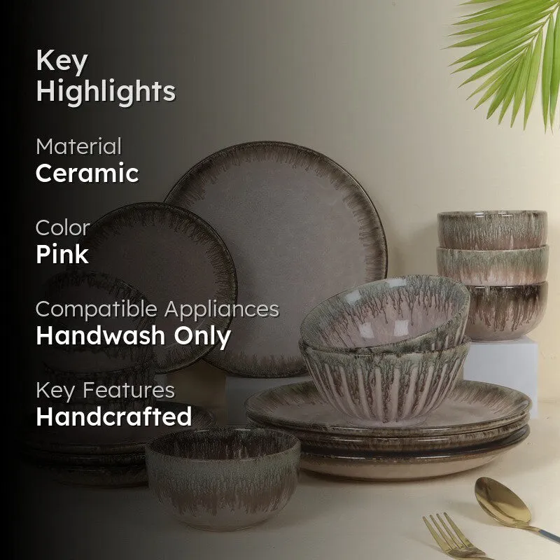 Serene Dineware Dinner Sets (Pink) - 18 Piece Set media 2