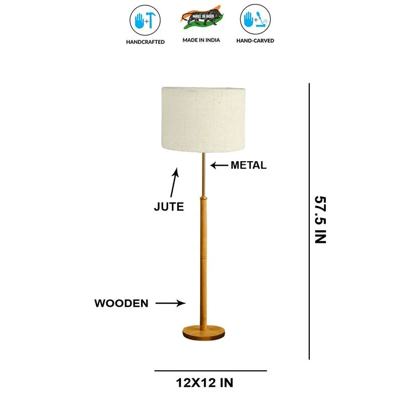 Zenith Glow Wooden Floor Lamp - White media 7