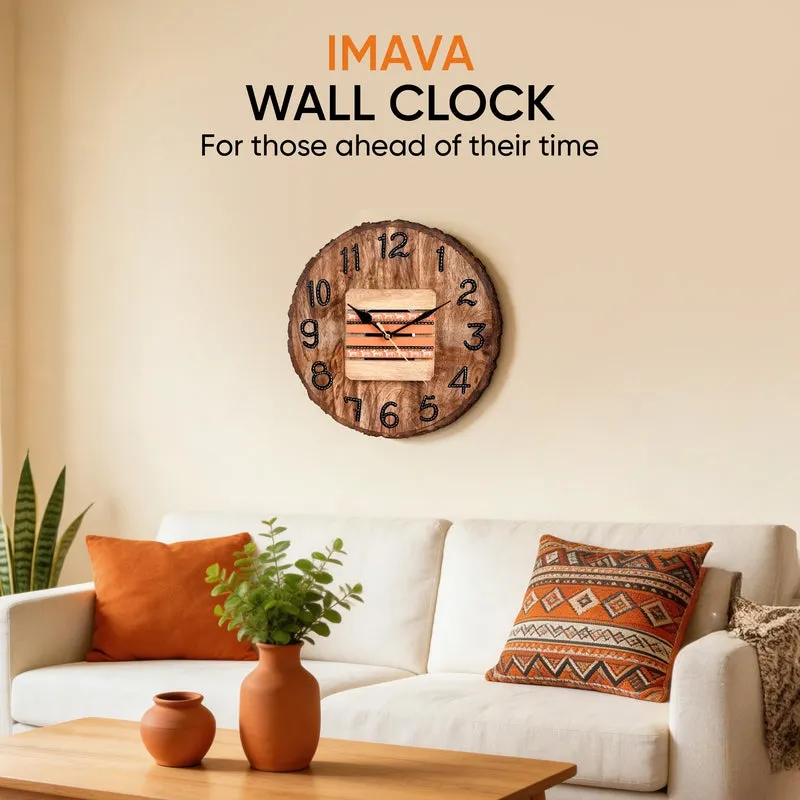 Imava Handcrafted Wooden  Wall Clock media 3