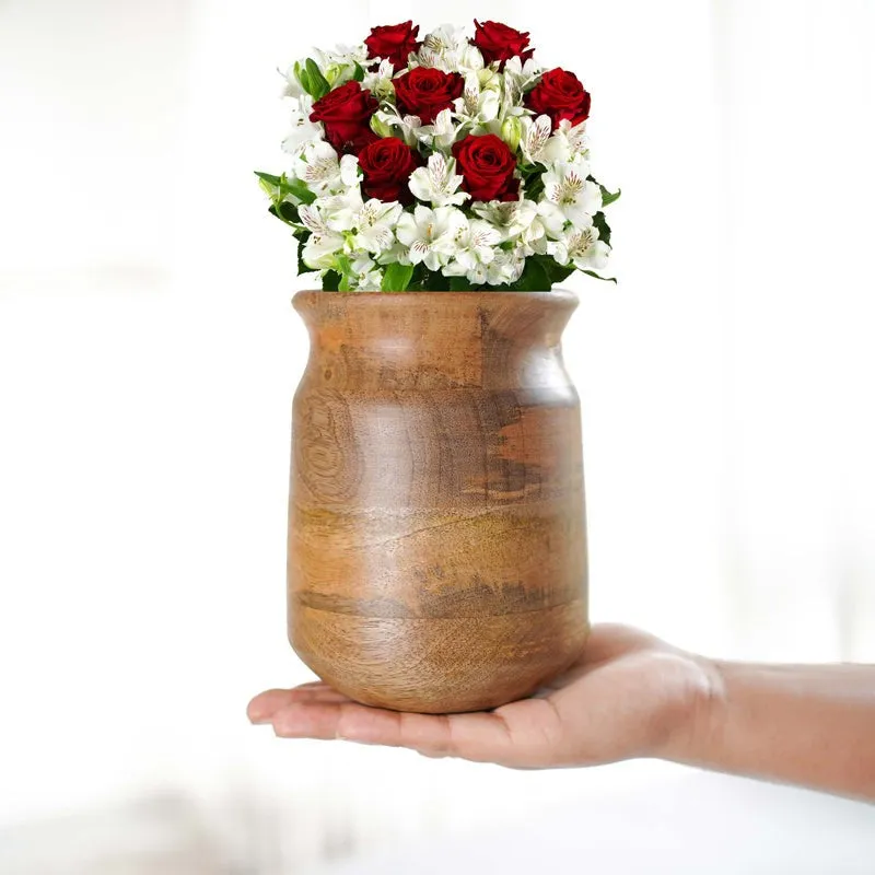 Mangia Wooden Vase - Light Brown media 5
