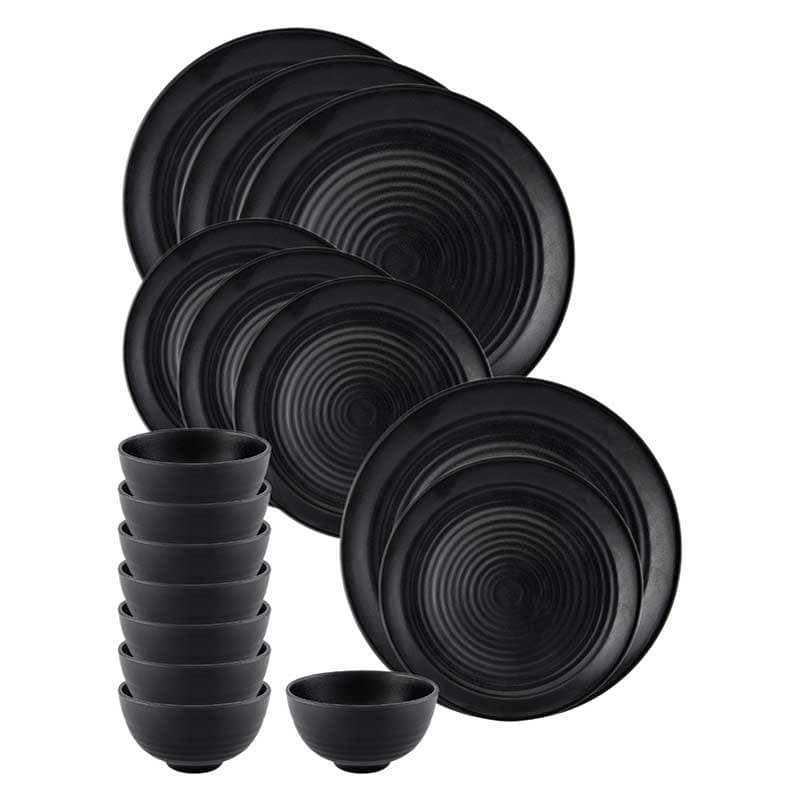 Earthy Attic Dinner Set (Black) - 16 Piece Set media 3
