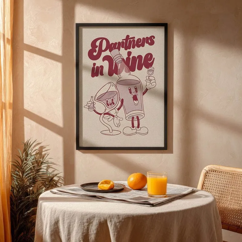 Bar Cart Archival Canvas Wall Art - Black media 4