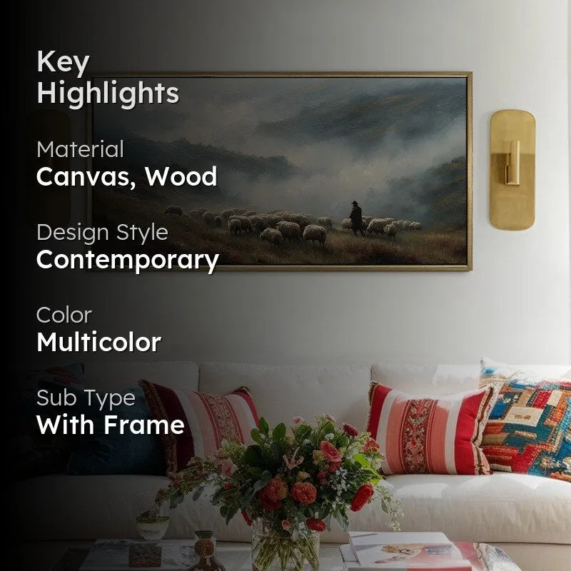 Veiled Hills Canvas Wall Painting With Frame media 2