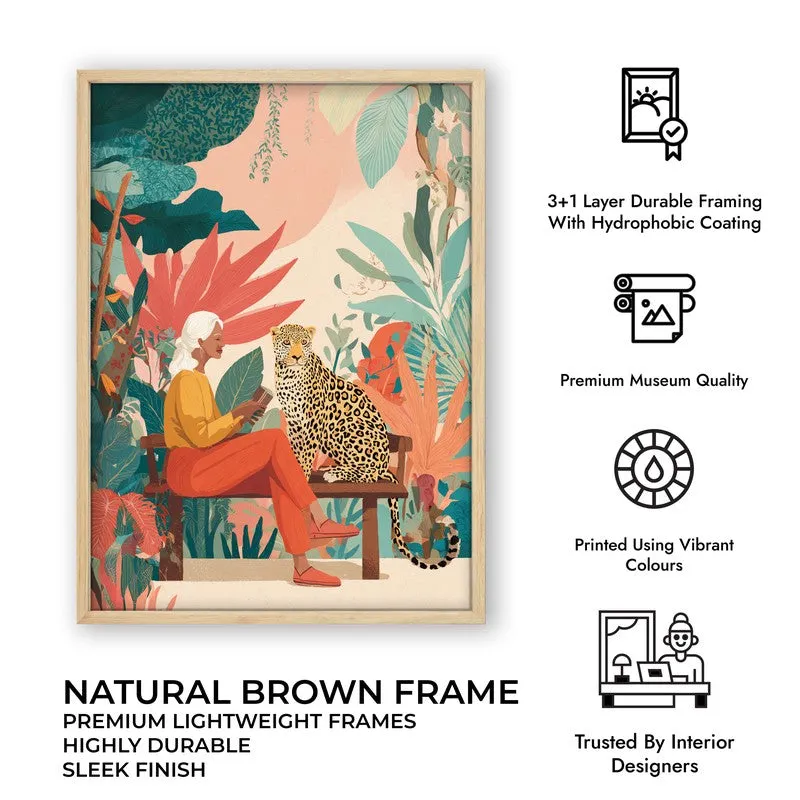 Benchside Bond Canvas Wall Painting - Brown Frame media 10