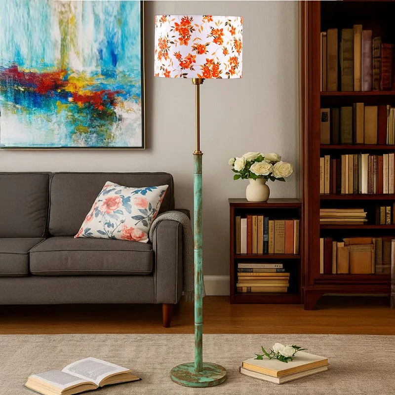 Ocean Mist Wooden Floor Lamp - Orange media 4