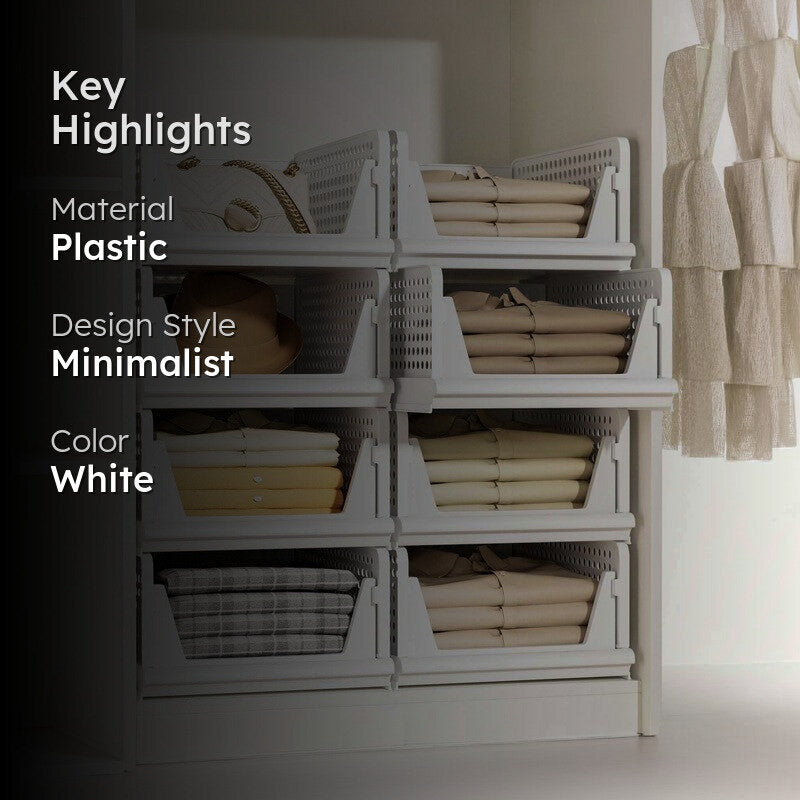 Elegant Stackable Wardrobe Organizer - Set of Eight media 2