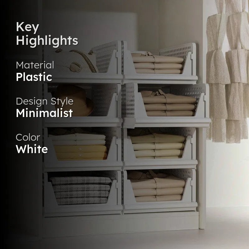 Elegant Stackable Wardrobe Organizer - Set of Eight media 2