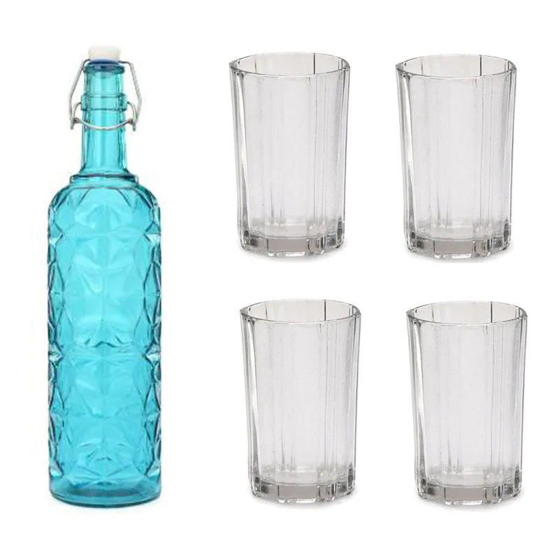Alaric 1000 mL Water Bottle With 200 mL Glasses - Five Piece Set media 1